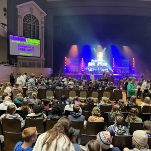 A picture of the inside of township auditorium, taken during Revolution 2024.